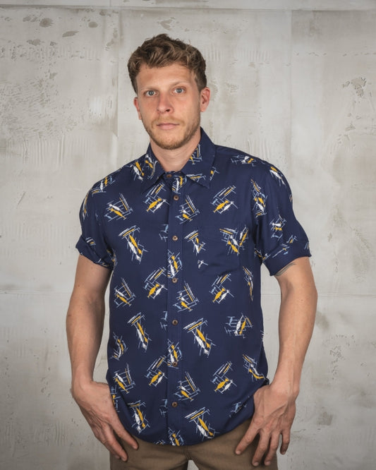 PIKE BROTHERS 1948 SURF SHIRT KAHOOLAWE BLUE