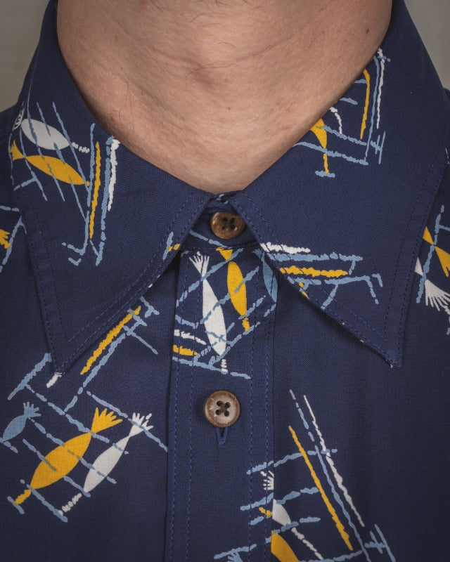 PIKE BROTHERS 1948 SURF SHIRT KAHOOLAWE BLUE