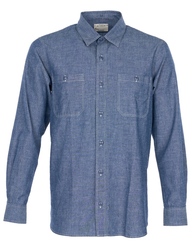 PIKE BROTHERS 1940 USN CHAMBRAY SHIRT HARBOR BLUE