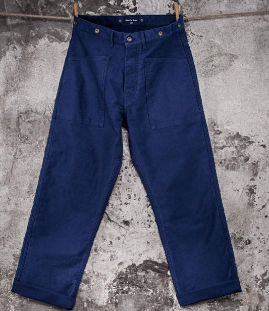 FLEURS DE BAGNE LE PANTALON "PENITENCIER MOLESKINE BLEU"