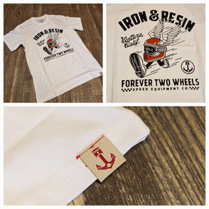 IRON & RESIN FOREVER TWO WHEELS POCKET TEE