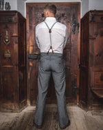 Charger l&#39;image dans la galerie, PIKE BROTHERS 1942 HUNTING PANT GREY STRIPED LINEN
