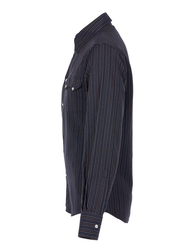 PIKE BROTHERS 1947 SAW TOOTH SHIRT NAVAJO BLUE 