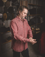Charger l&#39;image dans la galerie, PIKE BROTHERS 1940 USN CHAMBRAY SHIRT HARBOR RED
