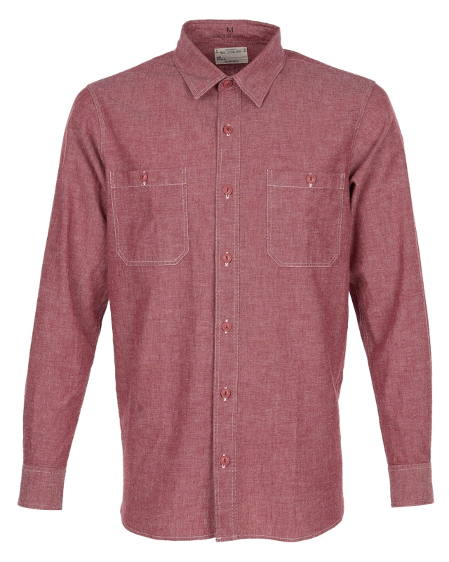PIKE BROTHERS 1940 USN CHAMBRAY SHIRT HARBOR RED