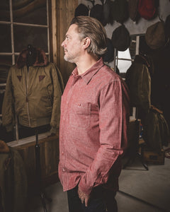PIKE BROTHERS 1940 USN CHAMBRAY SHIRT HARBOR RED