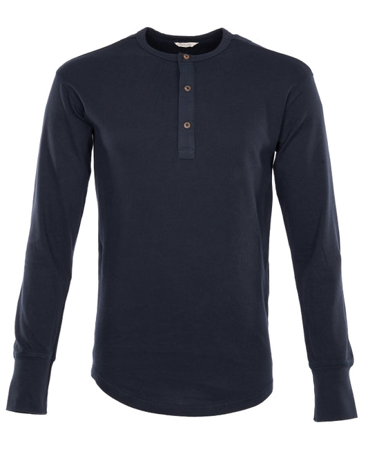 PIKE BROTHERS 1927 HENLEY SHIRT LONG SLEEVE MOJAVE BLUE
