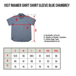 Charger l&#39;image dans la galerie, PIKE BROTHERS 1937 ROAMER SHIRT SHORT SLEEVE BLUE CHAMBREY
