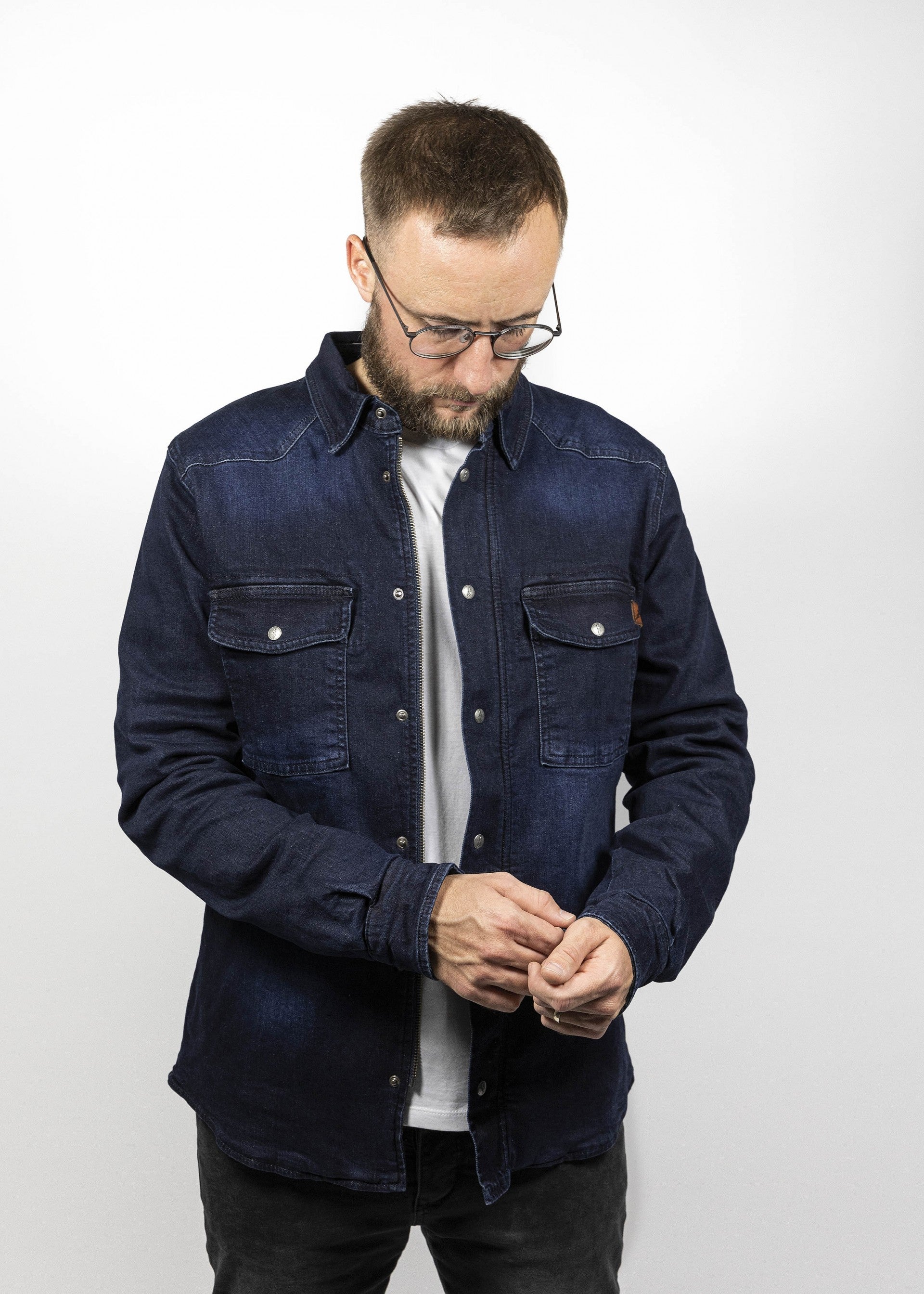 JOHN DOE MOTOSHIRT DARK BLUE USED
