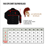 Charger l&#39;image dans la galerie, PIKE BROTHERS 1943 CPO SHIRT MOLESKIN SULPHUR BLACK
