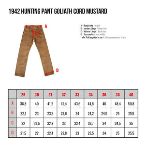 PIKE BROTHERS 1942 HUNTING PANT GOLIATH CORD MUSTARD