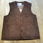 Charger l&#39;image dans la galerie, TONTON &amp; FILS GILET JEANNOT VELOURS MARRON GROSSES COTES
