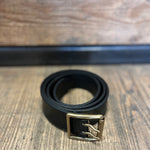 Charger l&#39;image dans la galerie, ATELIER BOWER CUIR VACHETTE BOUCLE DOUBLE NOIR
