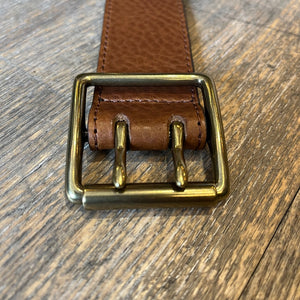 ATELIER BOWER CUIR VACHETTE BOUCLE DOUBLE COGNAC