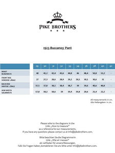 PIKE BROTHERS 1923 BUCCANOY PANT CHICAGO BLUE