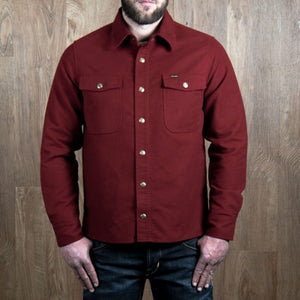 PIKE BROTHERS 1943 CPO SHIRT MOLESKIN DARK RED