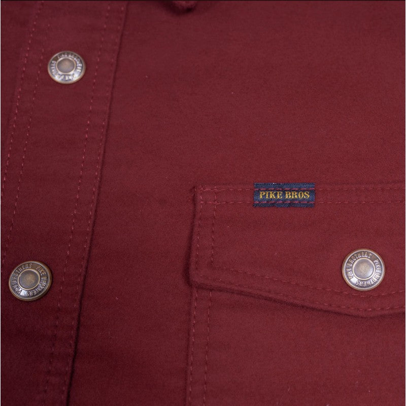 PIKE BROTHERS 1943 CPO SHIRT MOLESKIN DARK RED