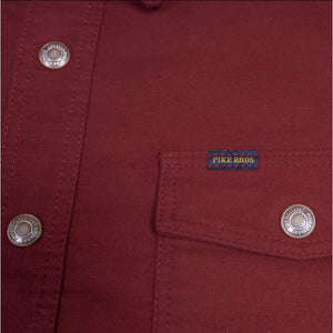 PIKE BROTHERS 1943 CPO SHIRT MOLESKIN DARK RED